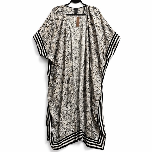 Steve Madden Sweaters - NWT Steve Madden Floral Kimono Maxi Duster One Size